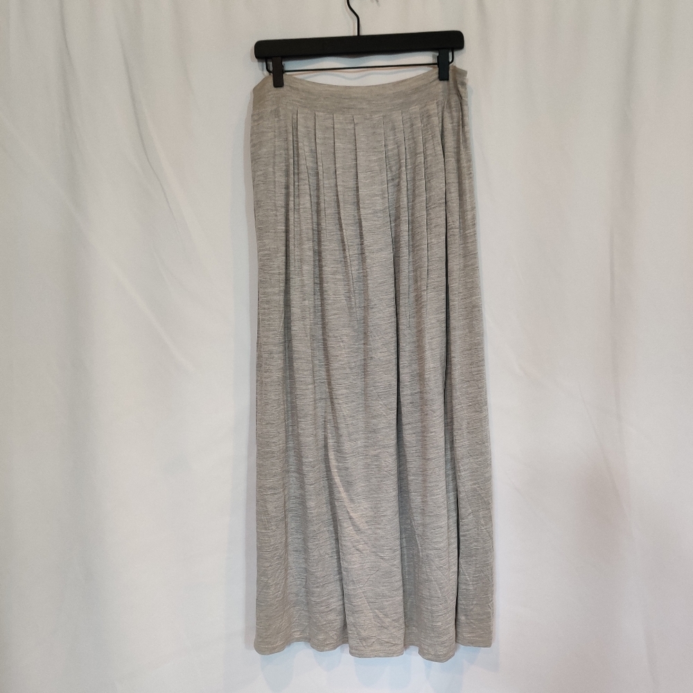 Eilleen Fisher Women's Pleated Silver Long Skirt
